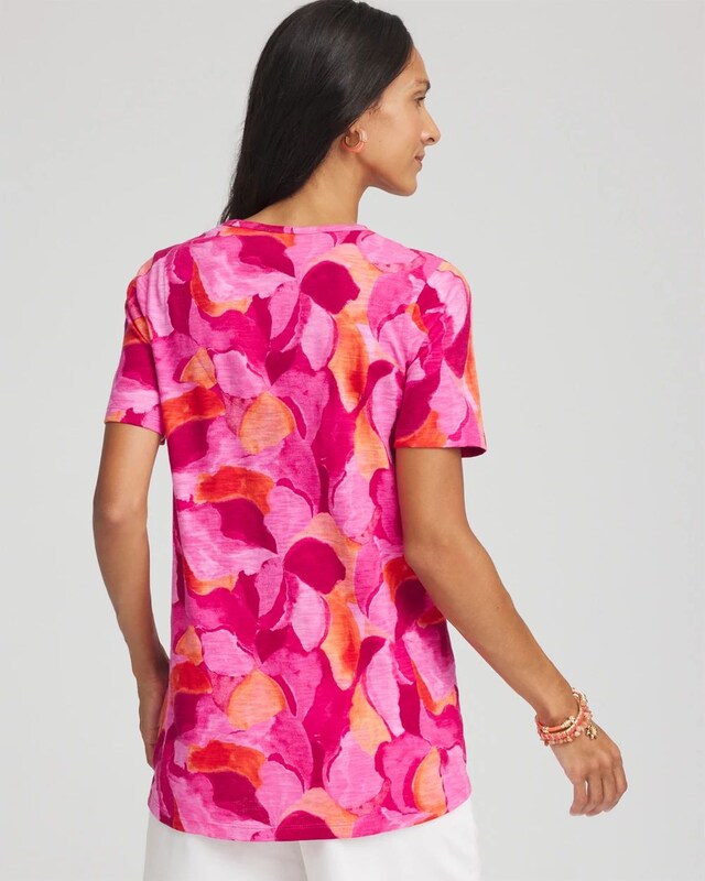 Watercolor Short Sleeve Forward-Seam Tee - image 3